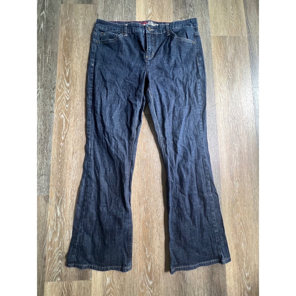 Tommy Hilfiger Hope Boot Jeans‎ Women 16R Dark Wash Bootcut Stretch Denim